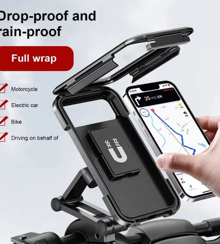 Motogrip Max – Waterproof Magnetic Phone Holder with Touchscreen for Bikes & Motorcycles