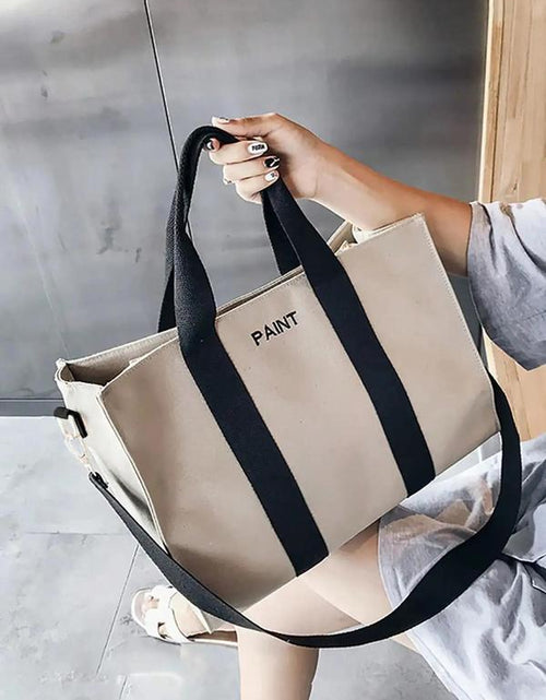 Load image into Gallery viewer, Large Capacity with Removable Bottom Canvas Tote Bag
