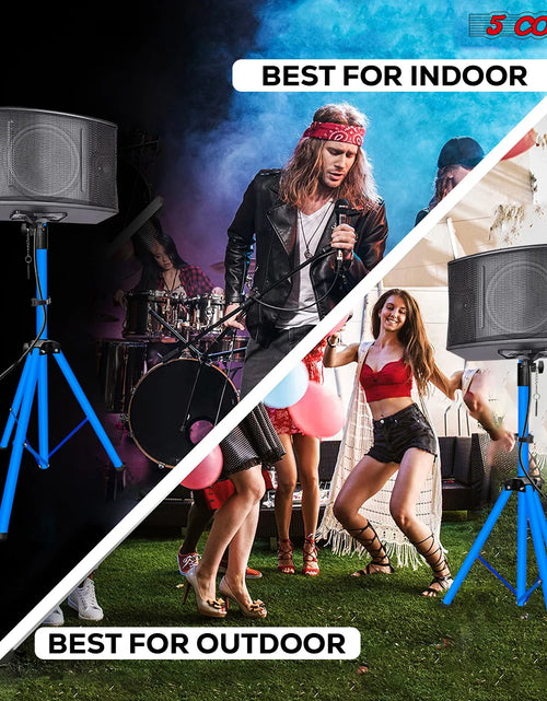Load image into Gallery viewer, 5 Core Speaker Stand Tripod Floor Adjustable up to 48 Inch DJ Studio Monitor Stands Pole Mount Pair SKY BLUE
