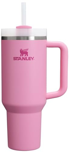 Stanley Quencher H2.0 Tumbler with Handle and Straw 30 oz | Flowstate 3-Position Lid | Cup Holder Compatible for Travel | Insulated Stainless Steel Cup | BPA-Free | Cherry Blossom
