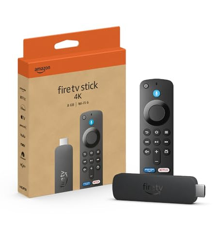 Amazon Fire TV Stick 4K (newest model) with AI-powered Fire TV Search, Wi-Fi 6, stream over 1.5 million movies and shows, free & live TV
