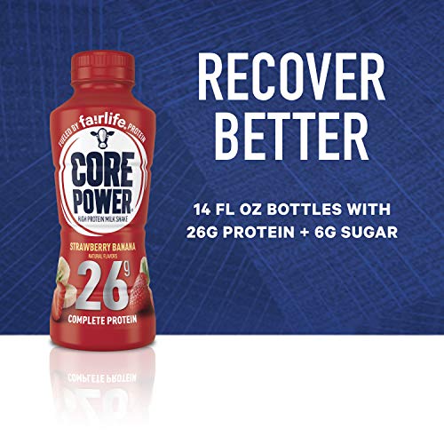 Core Power Protein Shake, Chocolate, 26g Bottle, 14oz, 12 Pack