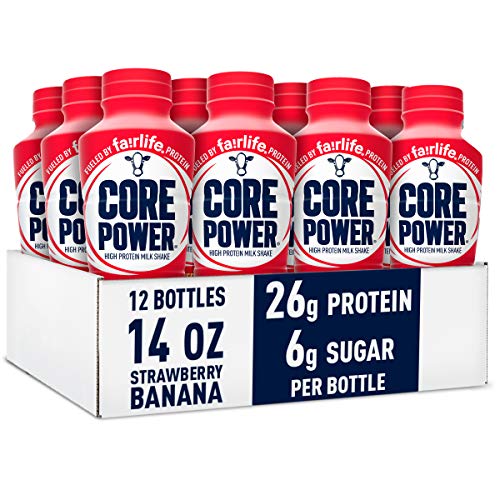 Core Power Protein Shake, Chocolate, 26g Bottle, 14oz, 12 Pack