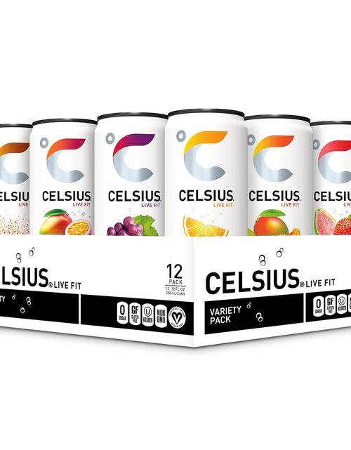Load image into Gallery viewer, CELSIUS Assorted Flavors Official Variety Pack, Functional Essential Energy Drinks, 12 Fl Oz (Pack of 12)
