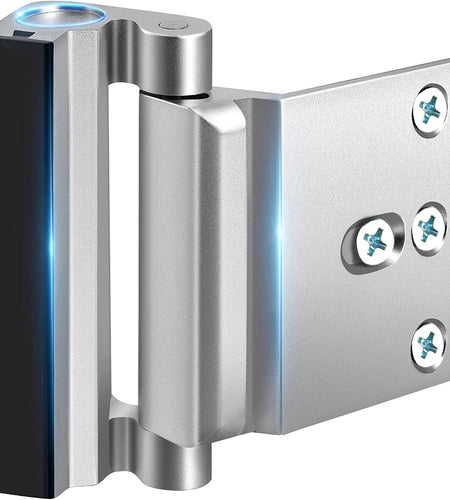 Home Security Door Reinforcement Lock - Upgraded Safety Childproof Locks Hardware for Inward Swinging Door , Extra Night Add a inside Withstands 800Lbs Deadbolt Latch , Guard Bedroom Patio
