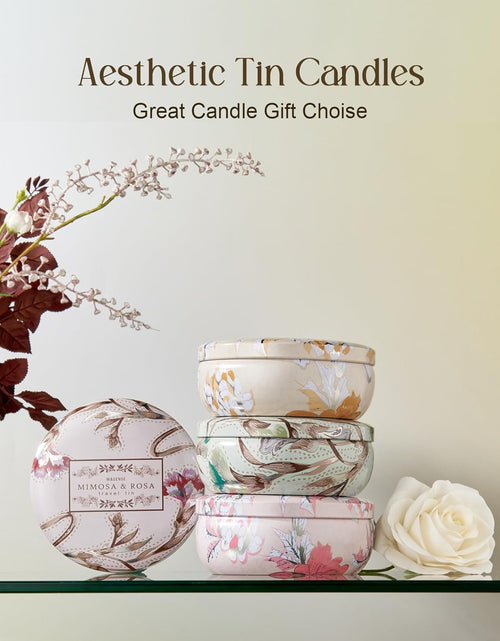 Load image into Gallery viewer, M&amp;SENSE Soy Scented Candles for Home 12oz, 3 Wick Highly Scented 40 Hours Long Lasting, Pomegranate Scented Portable Tin Candles for Travel, Spa, Bath, Yoga
