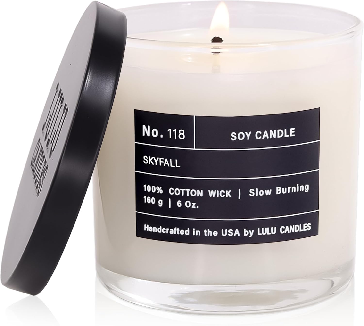 Lulu Candles | Smokey Vanilla | Smells Like Wood & Vanilla | Luxury Scented Soy Jar Candle | Hand Poured in The USA | Highly Scented Long Lasting (9 Oz.)