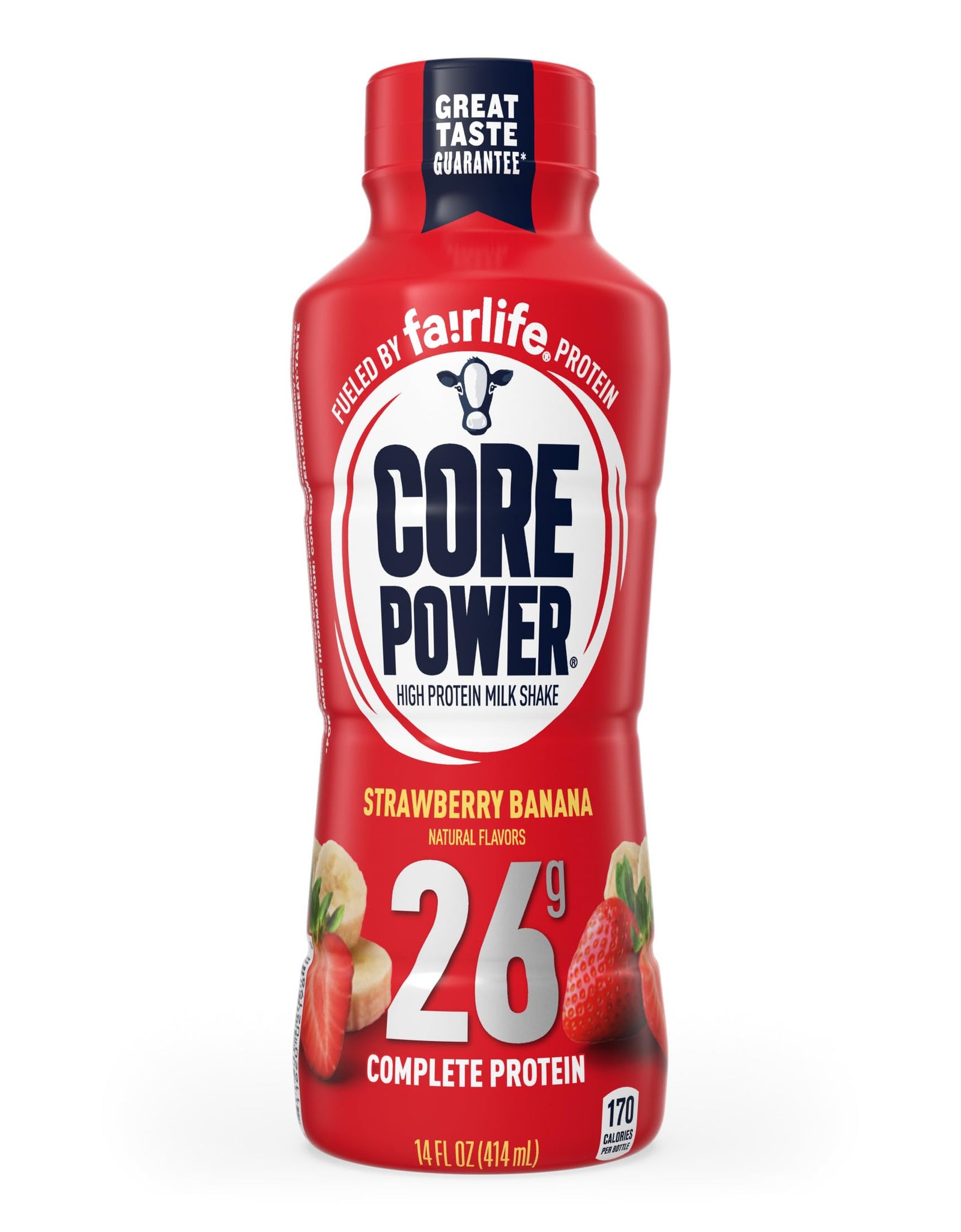 Core Power Protein Shake, Chocolate, 26g Bottle, 14oz, 12 Pack