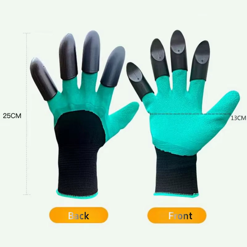 Clawmaster Garden Gloves – Digging & Planting Gloves with Non-Slip Grip and Built-In Claws
