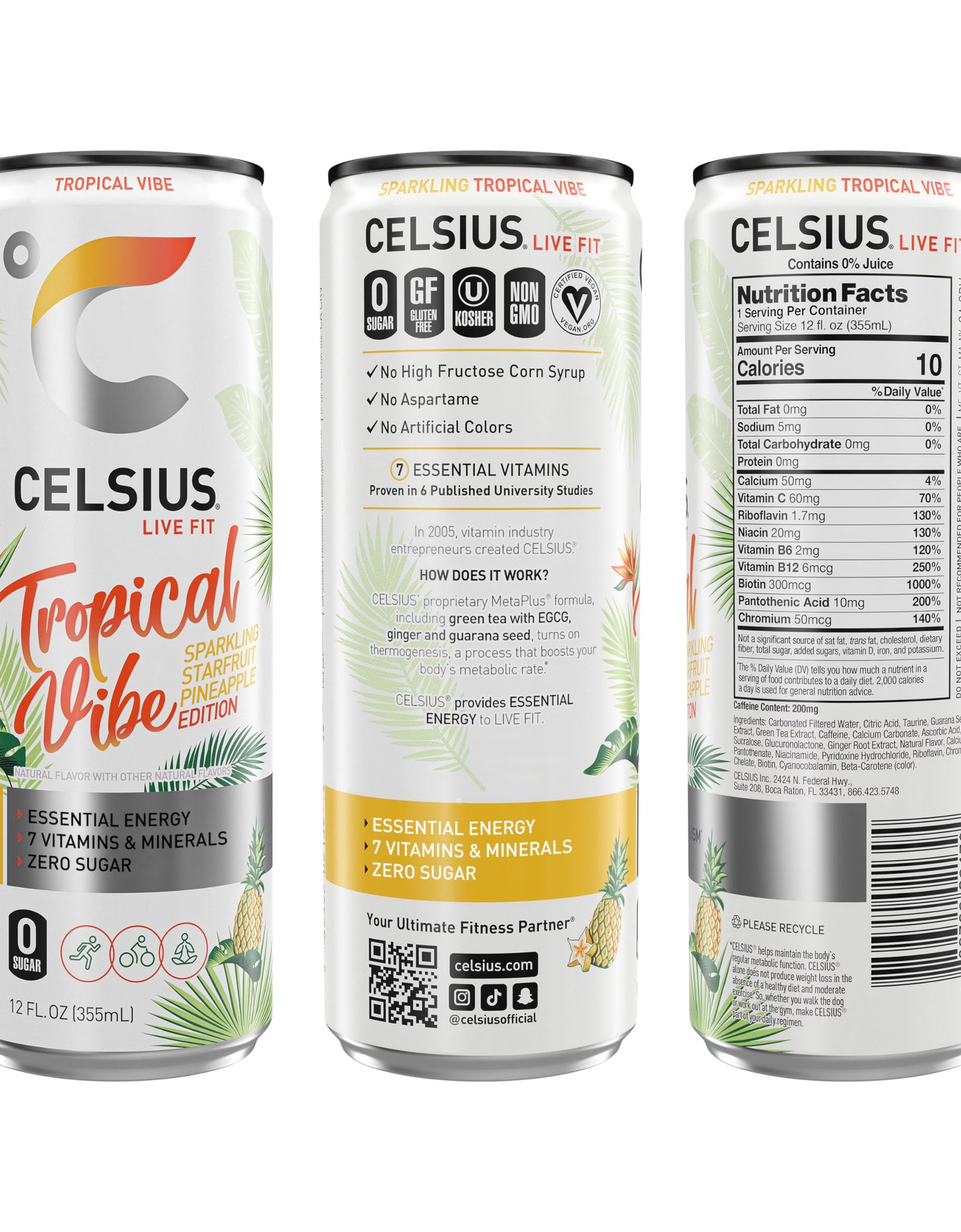 CELSIUS Assorted Flavors Official Variety Pack, Functional Essential Energy Drinks, 12 Fl Oz (Pack of 12)