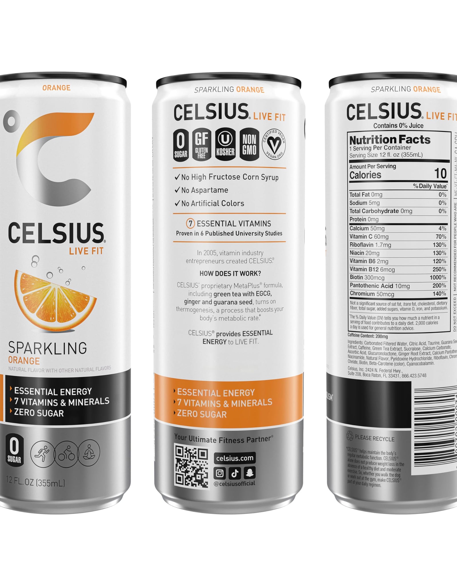 CELSIUS Assorted Flavors Official Variety Pack, Functional Essential Energy Drinks, 12 Fl Oz (Pack of 12)