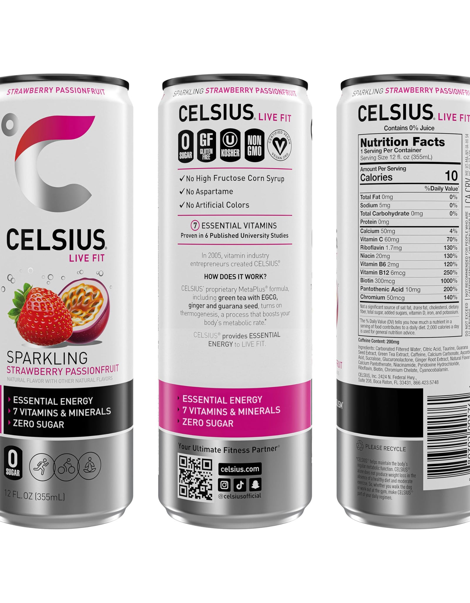 CELSIUS Assorted Flavors Official Variety Pack, Functional Essential Energy Drinks, 12 Fl Oz (Pack of 12)