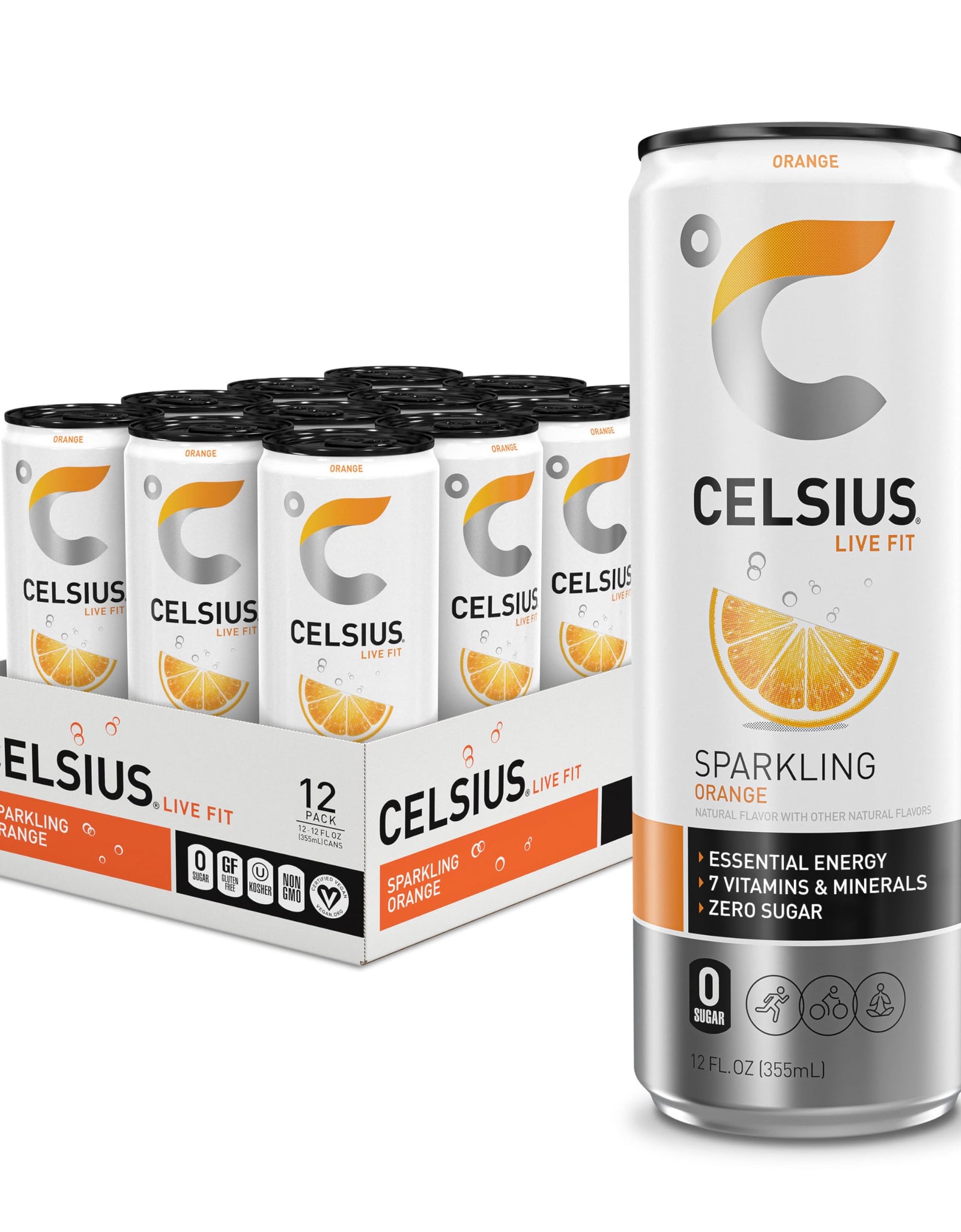 CELSIUS Assorted Flavors Official Variety Pack, Functional Essential Energy Drinks, 12 Fl Oz (Pack of 12)
