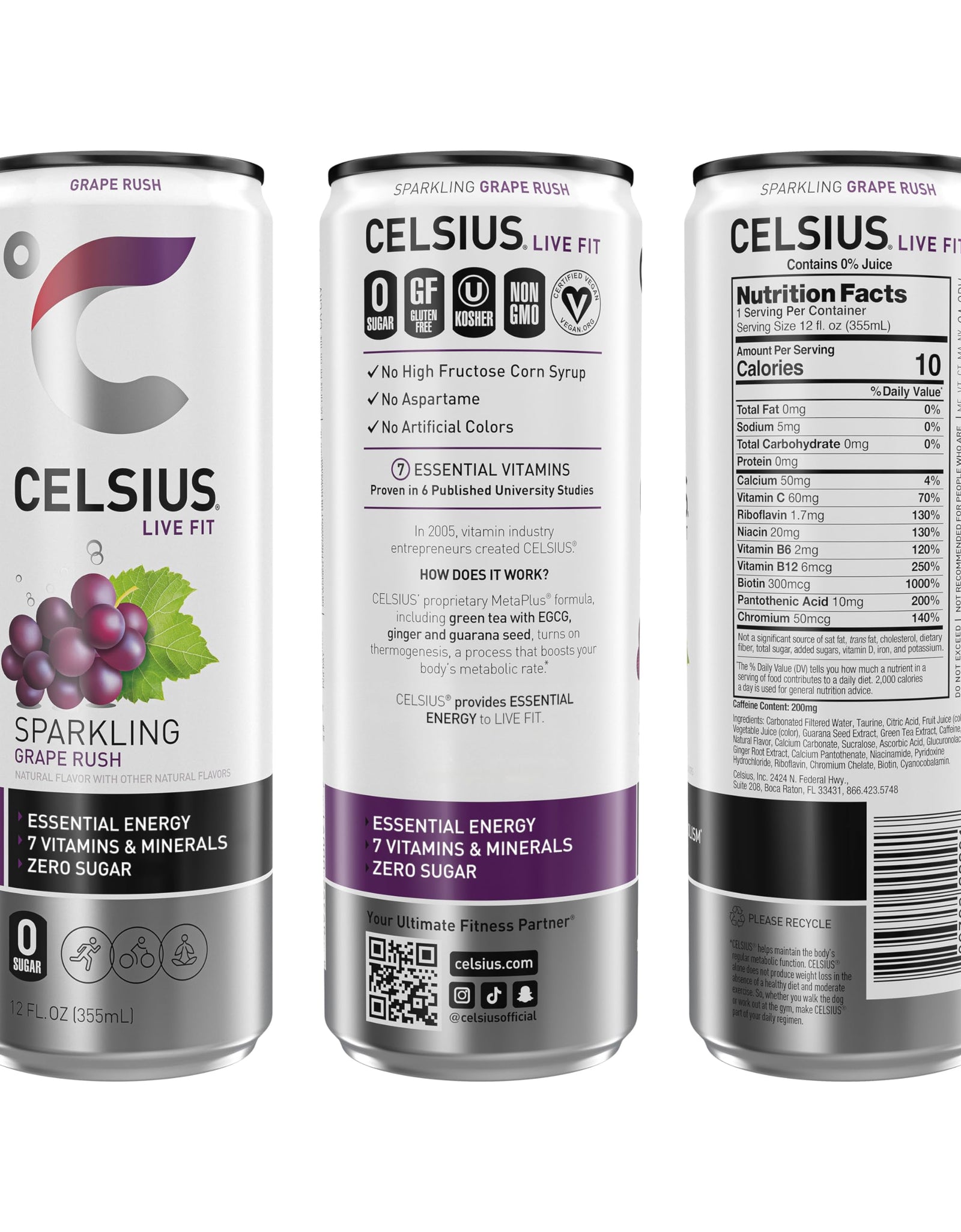 CELSIUS Assorted Flavors Official Variety Pack, Functional Essential Energy Drinks, 12 Fl Oz (Pack of 12)