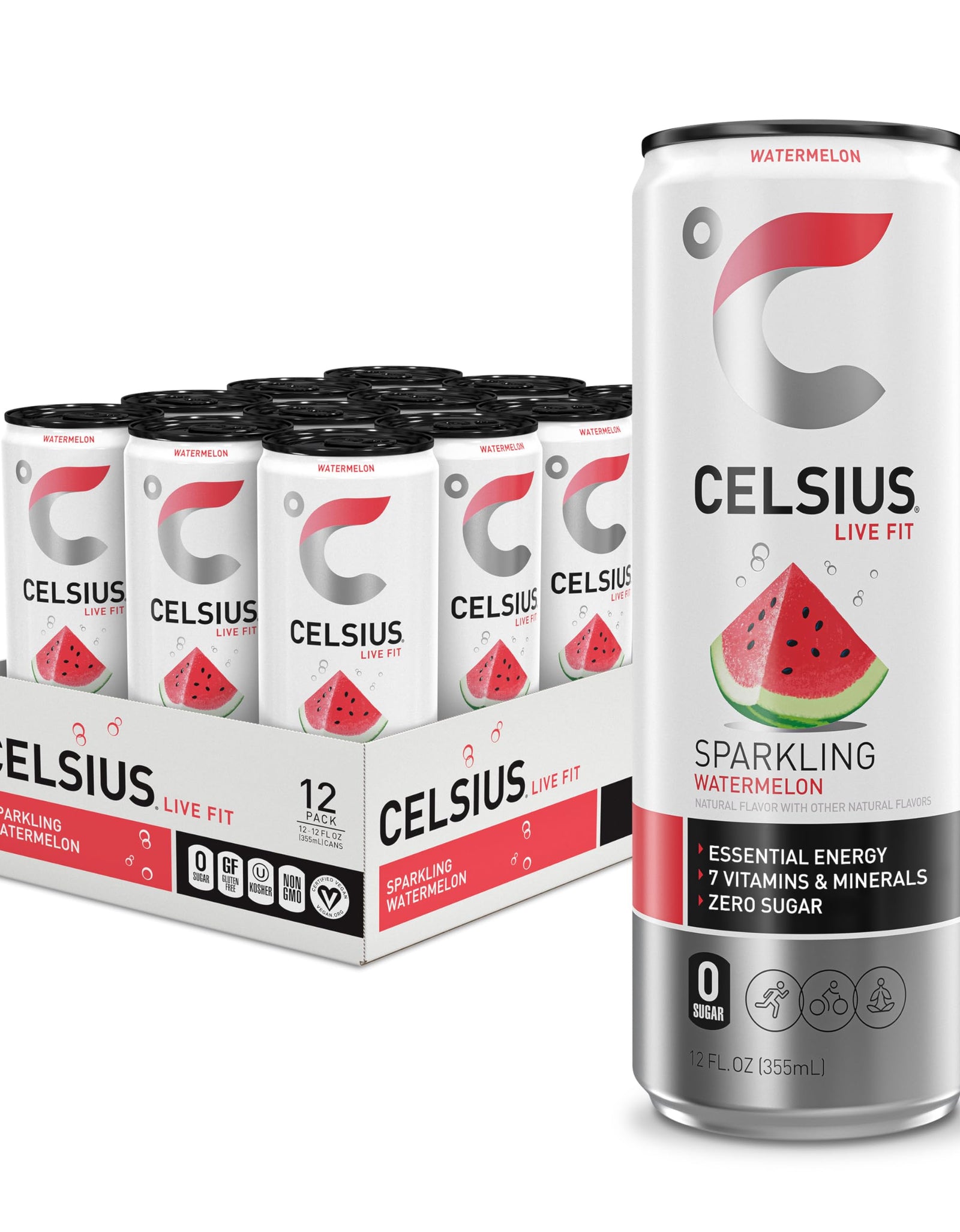 CELSIUS Assorted Flavors Official Variety Pack, Functional Essential Energy Drinks, 12 Fl Oz (Pack of 12)