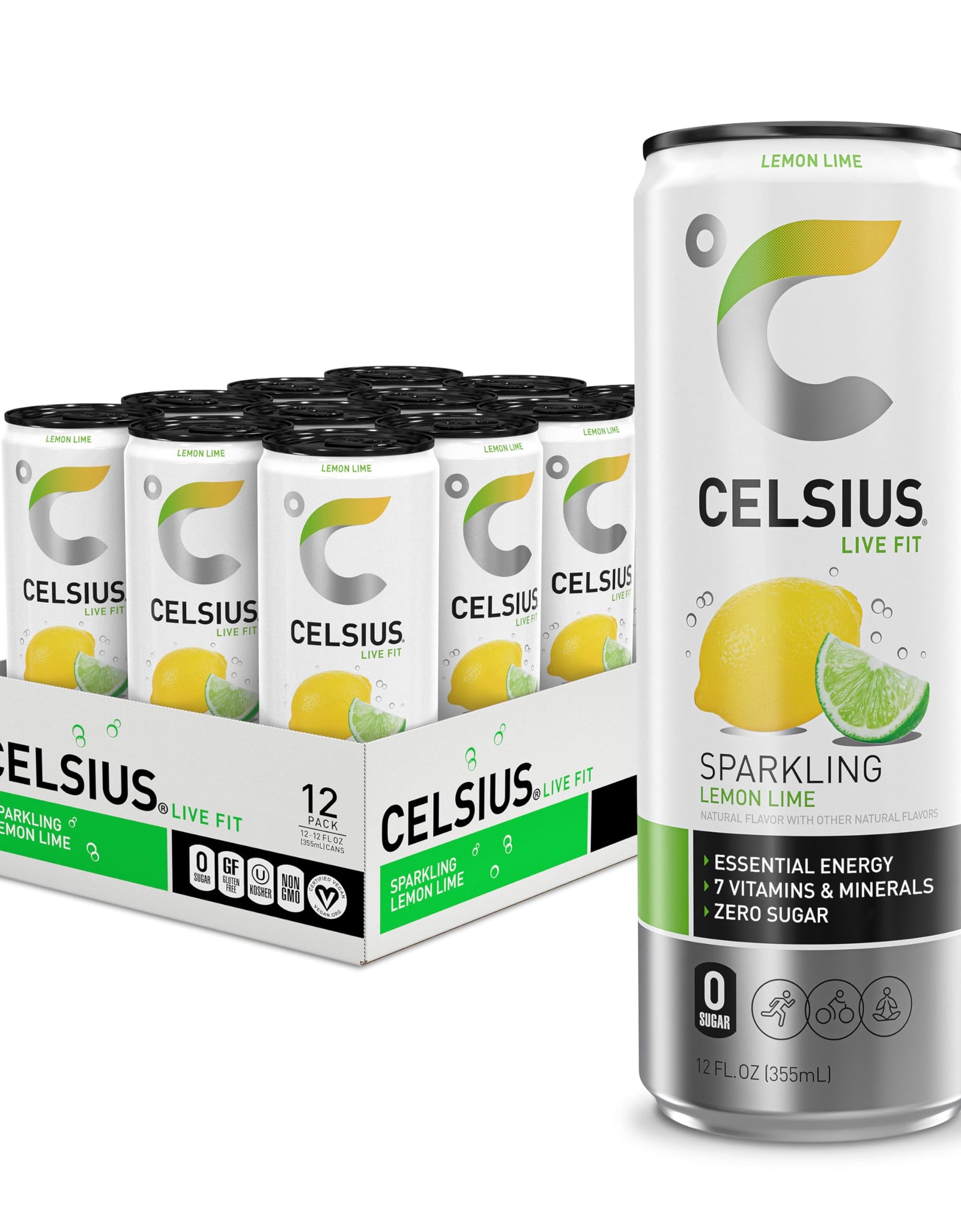 CELSIUS Assorted Flavors Official Variety Pack, Functional Essential Energy Drinks, 12 Fl Oz (Pack of 12)