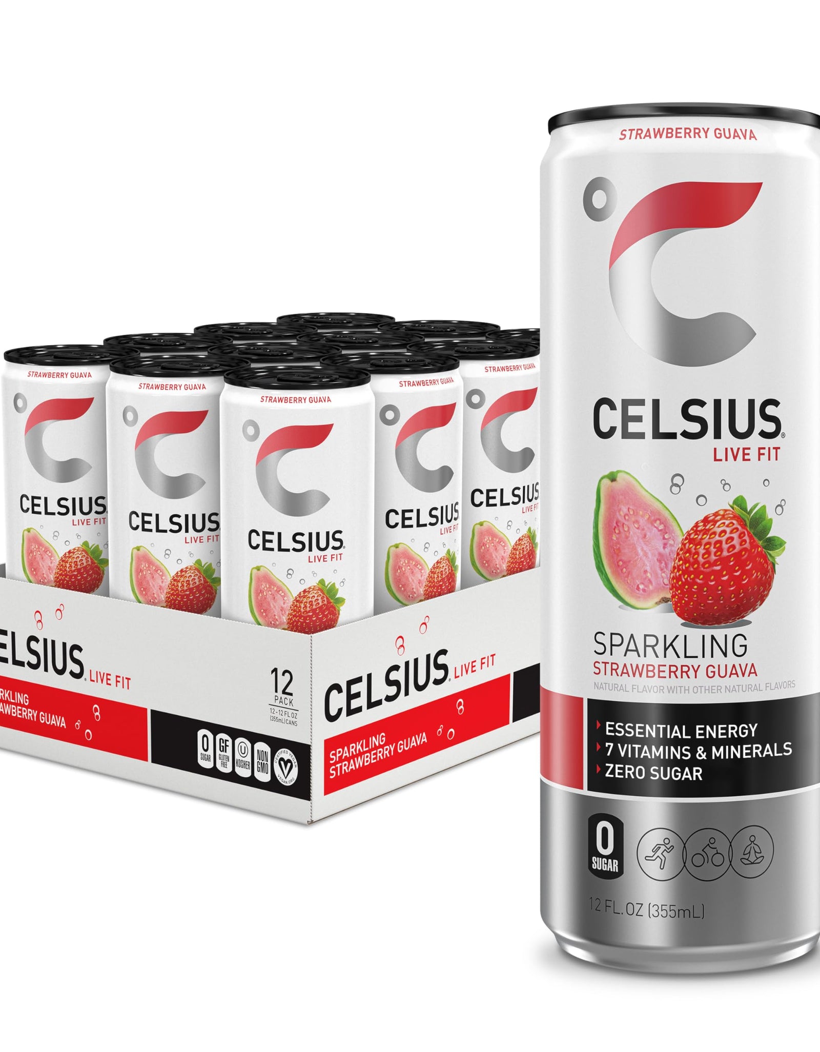 CELSIUS Assorted Flavors Official Variety Pack, Functional Essential Energy Drinks, 12 Fl Oz (Pack of 12)