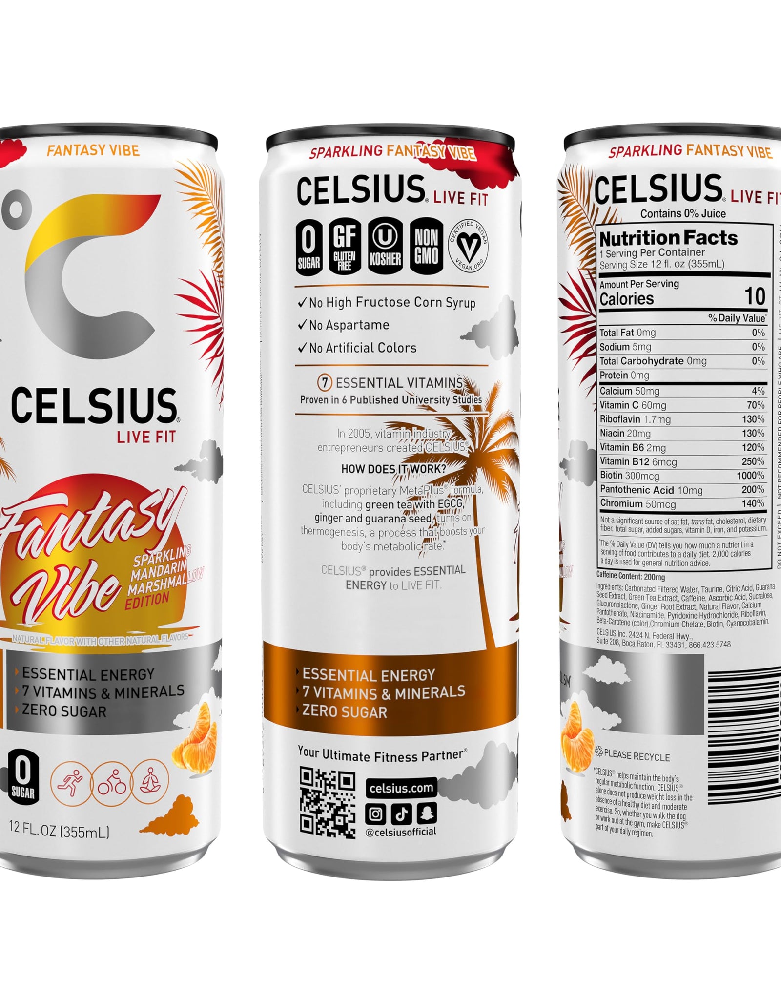 CELSIUS Assorted Flavors Official Variety Pack, Functional Essential Energy Drinks, 12 Fl Oz (Pack of 12)