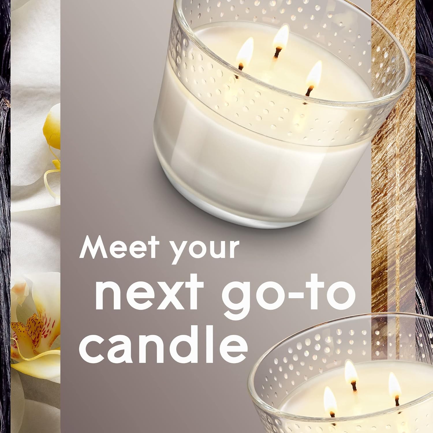 Glade Scented 3-Wick Candle Jar, Coastal Sunshine Citrus, Fragrance Infused with Essential Oils, 6.8 oz