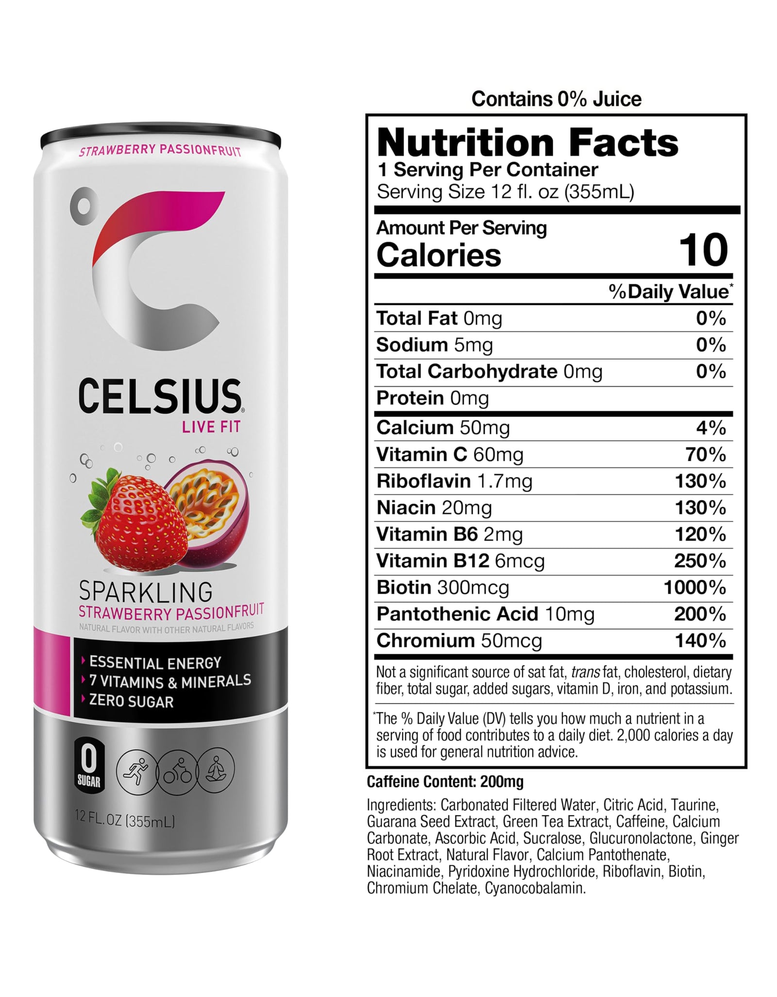 CELSIUS Assorted Flavors Official Variety Pack, Functional Essential Energy Drinks, 12 Fl Oz (Pack of 12)