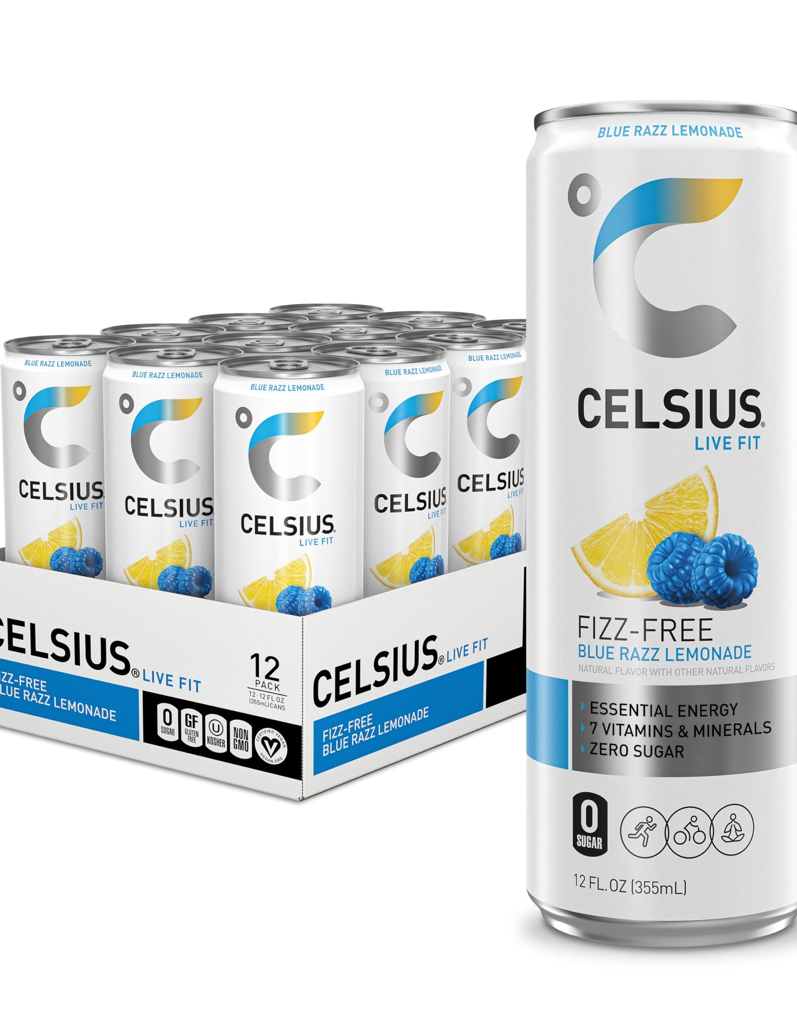 CELSIUS Assorted Flavors Official Variety Pack, Functional Essential Energy Drinks, 12 Fl Oz (Pack of 12)