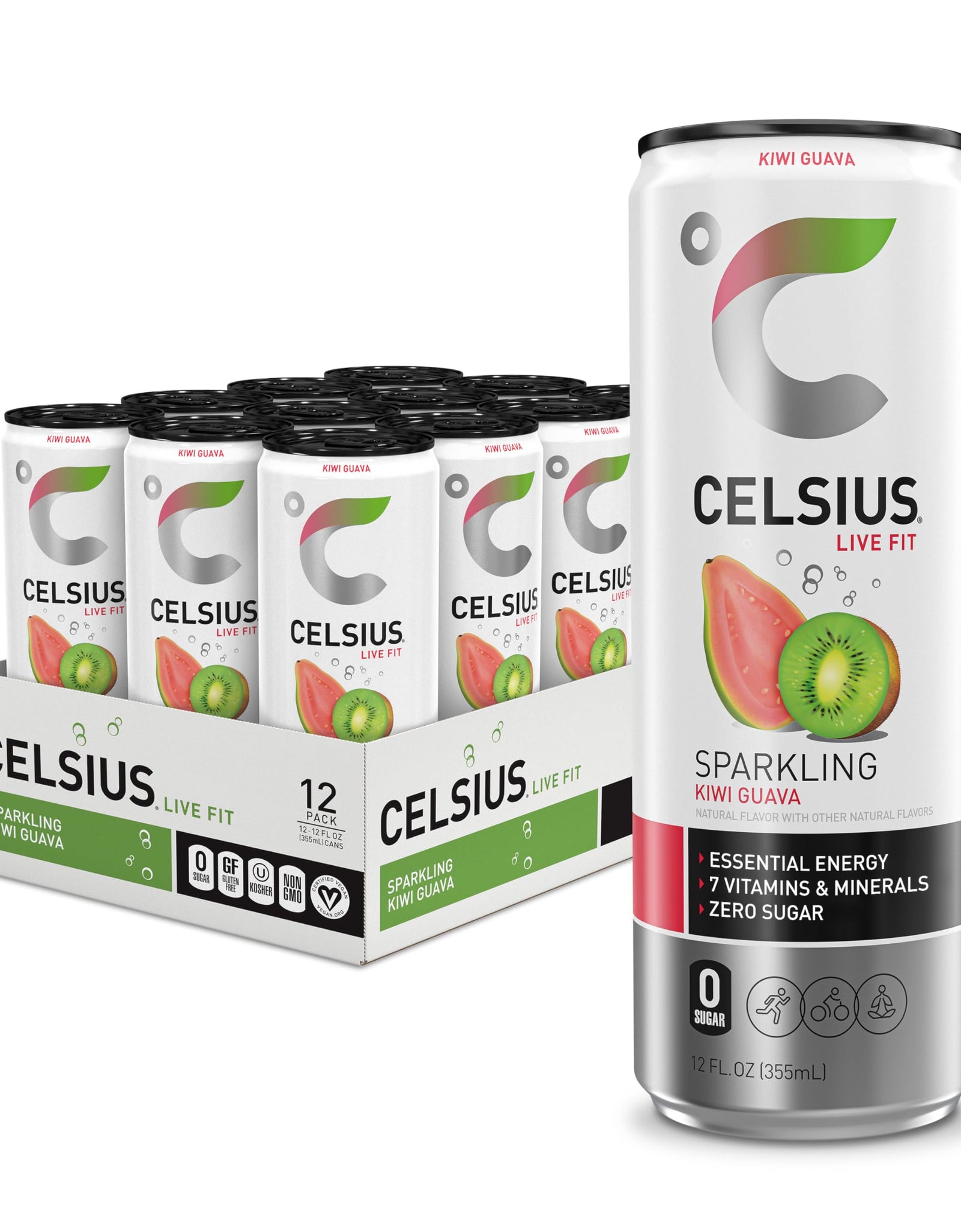 CELSIUS Assorted Flavors Official Variety Pack, Functional Essential Energy Drinks, 12 Fl Oz (Pack of 12)