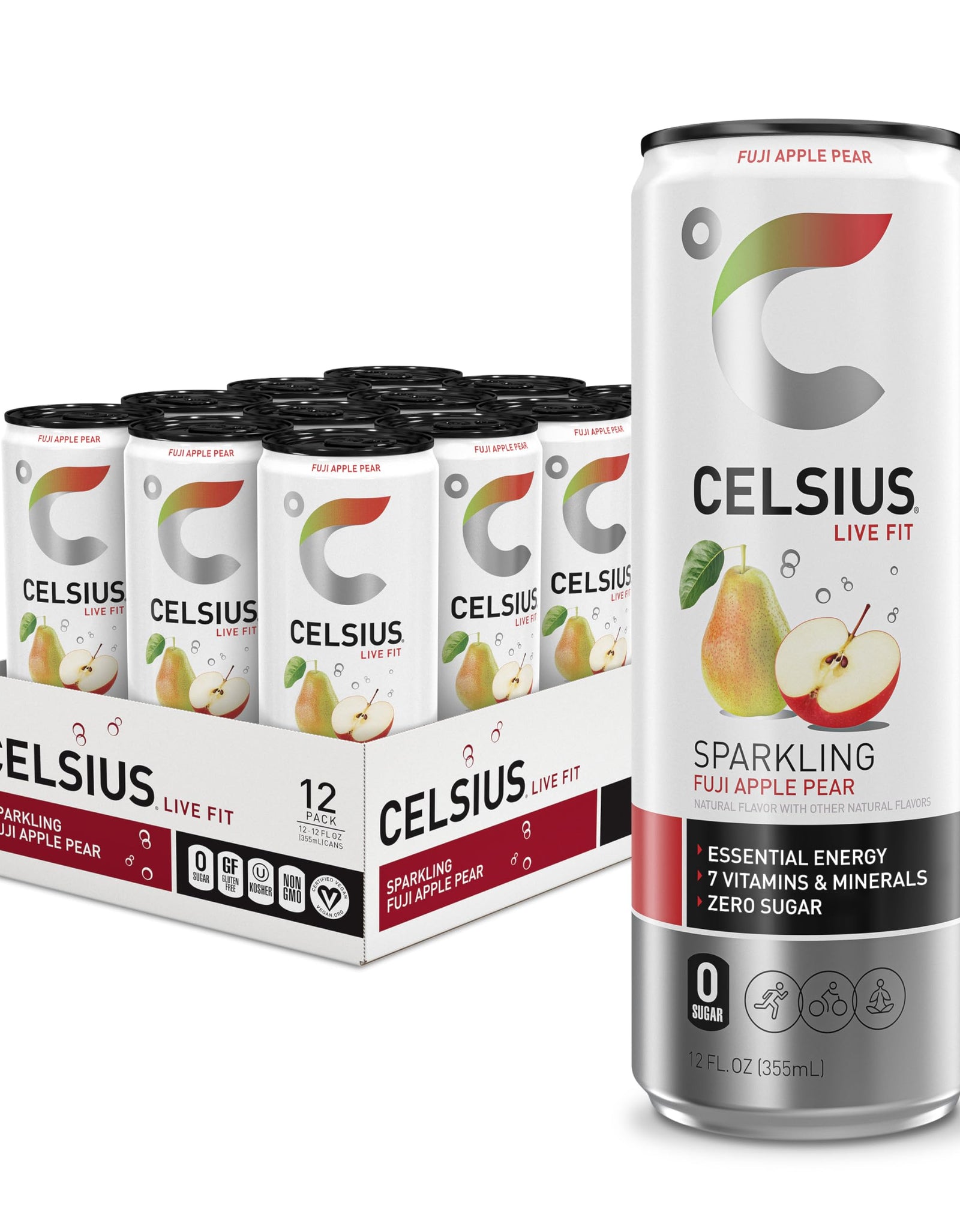 CELSIUS Assorted Flavors Official Variety Pack, Functional Essential Energy Drinks, 12 Fl Oz (Pack of 12)