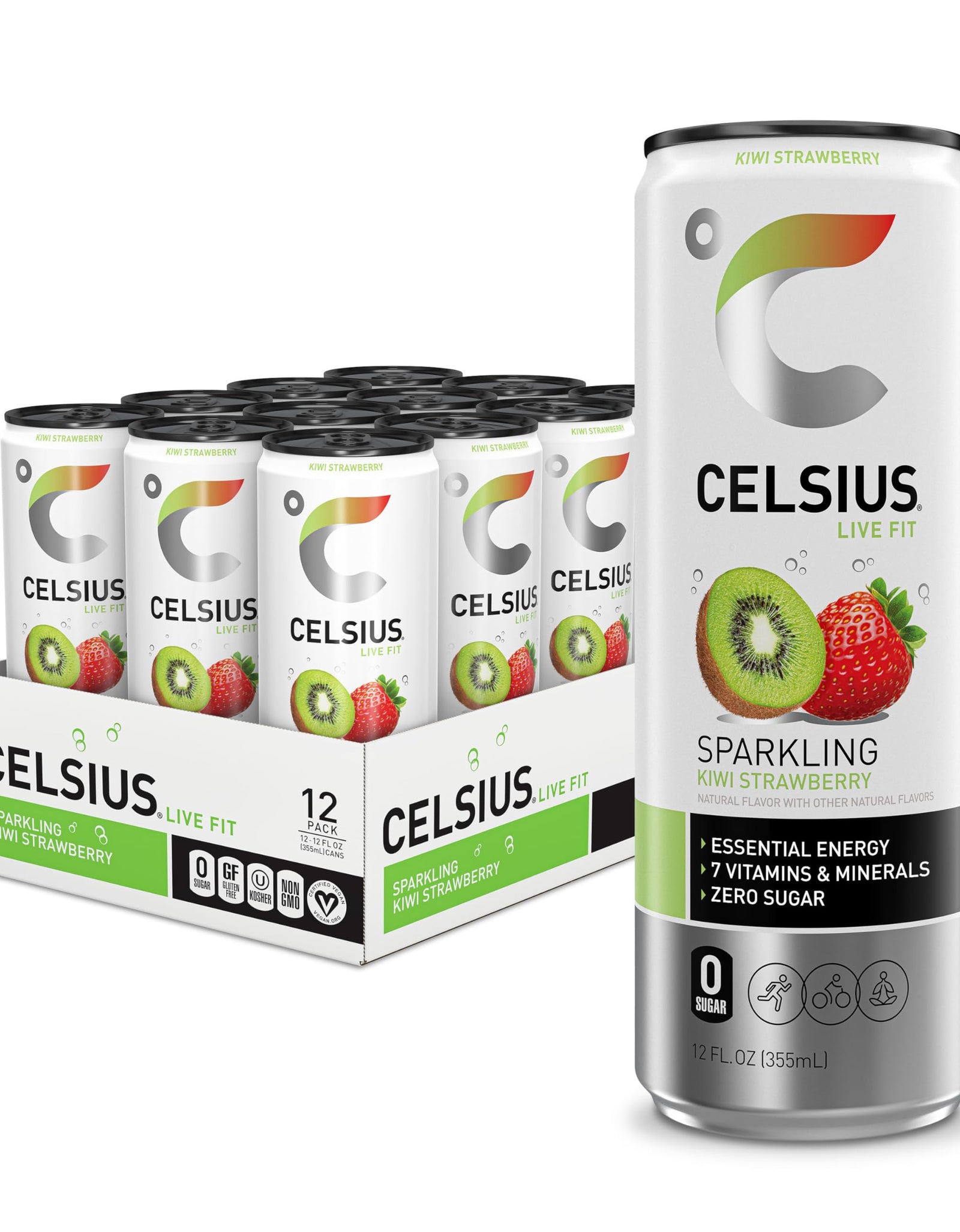 CELSIUS Assorted Flavors Official Variety Pack, Functional Essential Energy Drinks, 12 Fl Oz (Pack of 12)