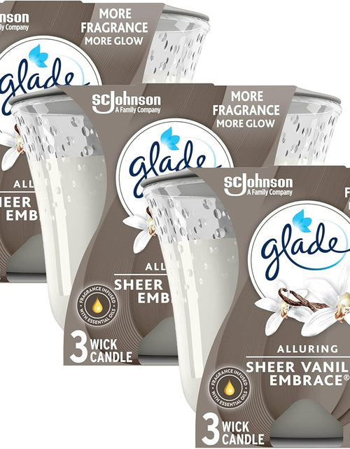 Load image into Gallery viewer, Glade Scented 3-Wick Candle Jar, Coastal Sunshine Citrus, Fragrance Infused with Essential Oils, 6.8 oz
