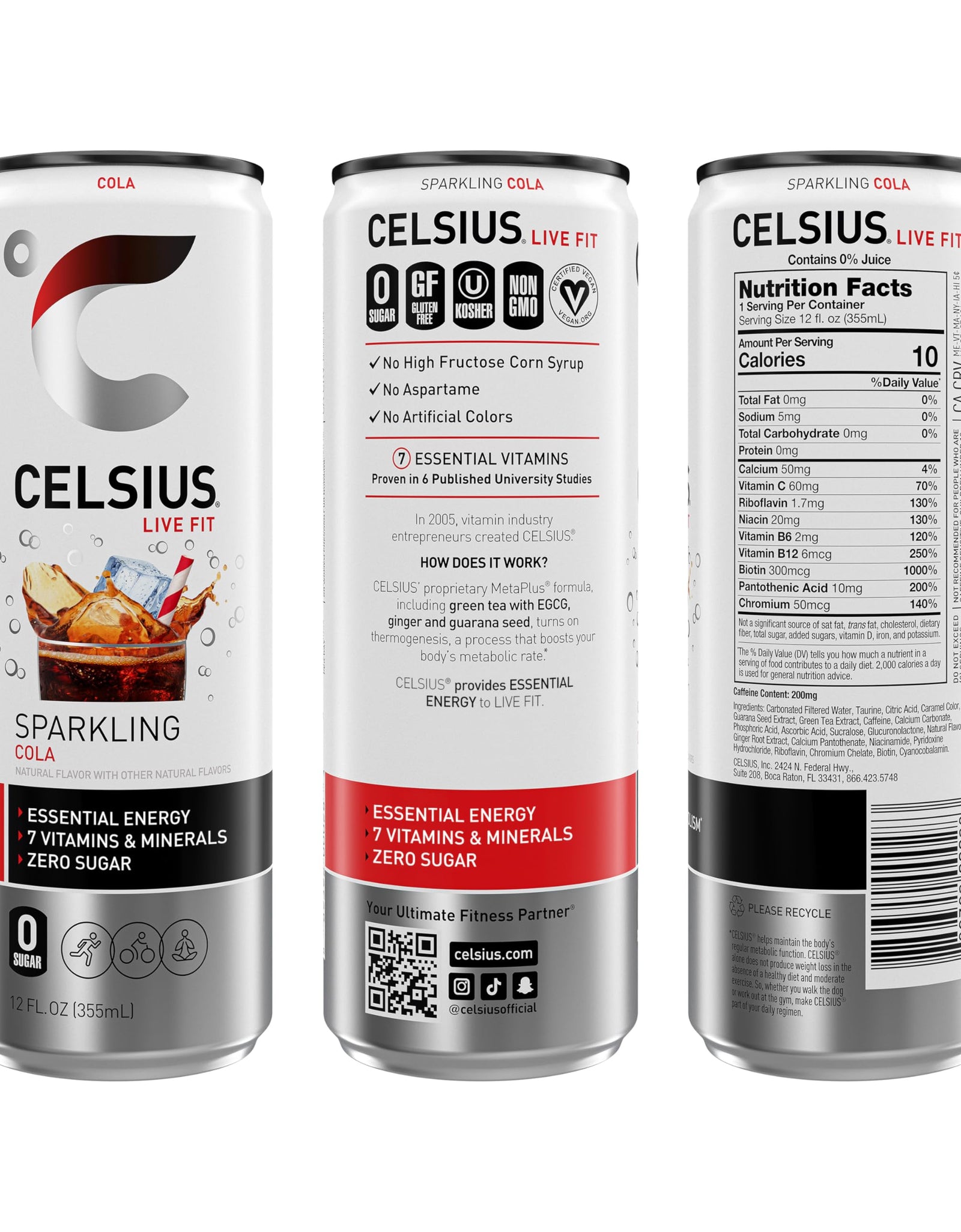 CELSIUS Assorted Flavors Official Variety Pack, Functional Essential Energy Drinks, 12 Fl Oz (Pack of 12)