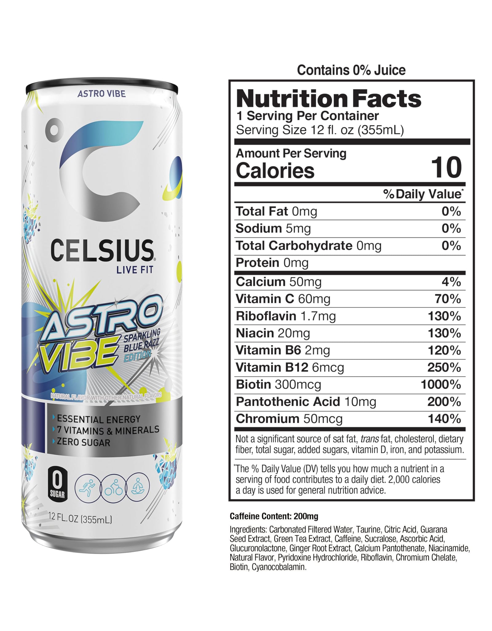 CELSIUS Assorted Flavors Official Variety Pack, Functional Essential Energy Drinks, 12 Fl Oz (Pack of 12)