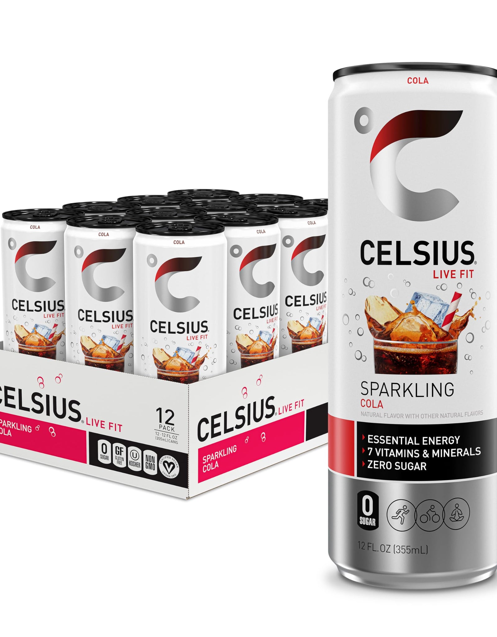 CELSIUS Assorted Flavors Official Variety Pack, Functional Essential Energy Drinks, 12 Fl Oz (Pack of 12)