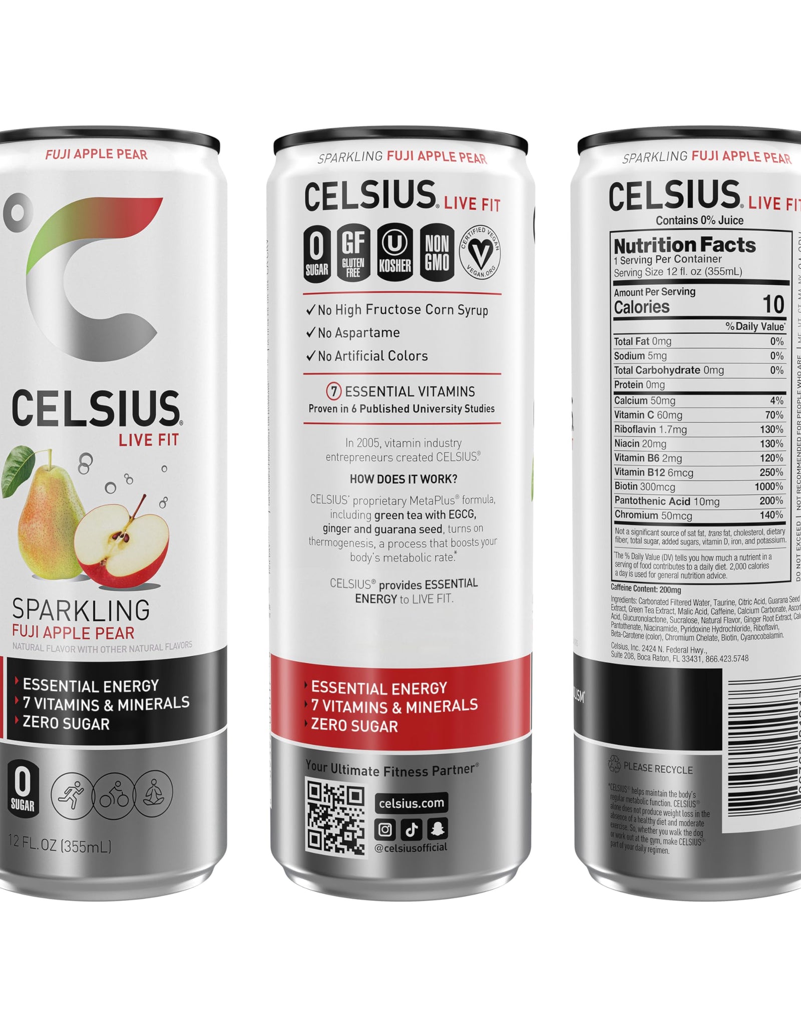 CELSIUS Assorted Flavors Official Variety Pack, Functional Essential Energy Drinks, 12 Fl Oz (Pack of 12)