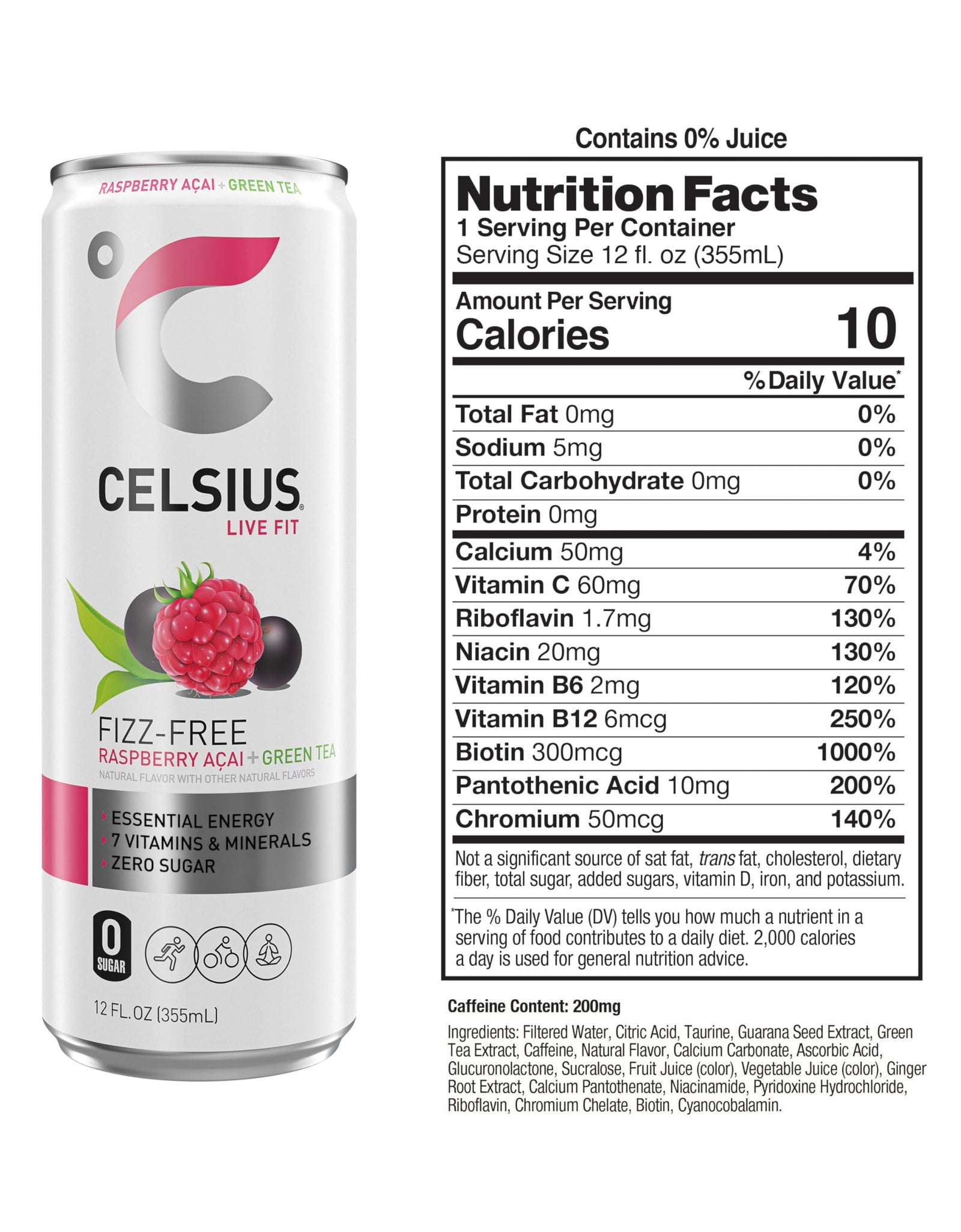 CELSIUS Assorted Flavors Official Variety Pack, Functional Essential Energy Drinks, 12 Fl Oz (Pack of 12)