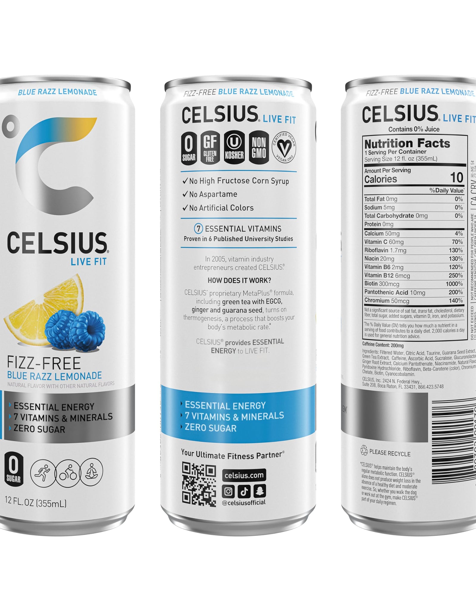 CELSIUS Assorted Flavors Official Variety Pack, Functional Essential Energy Drinks, 12 Fl Oz (Pack of 12)
