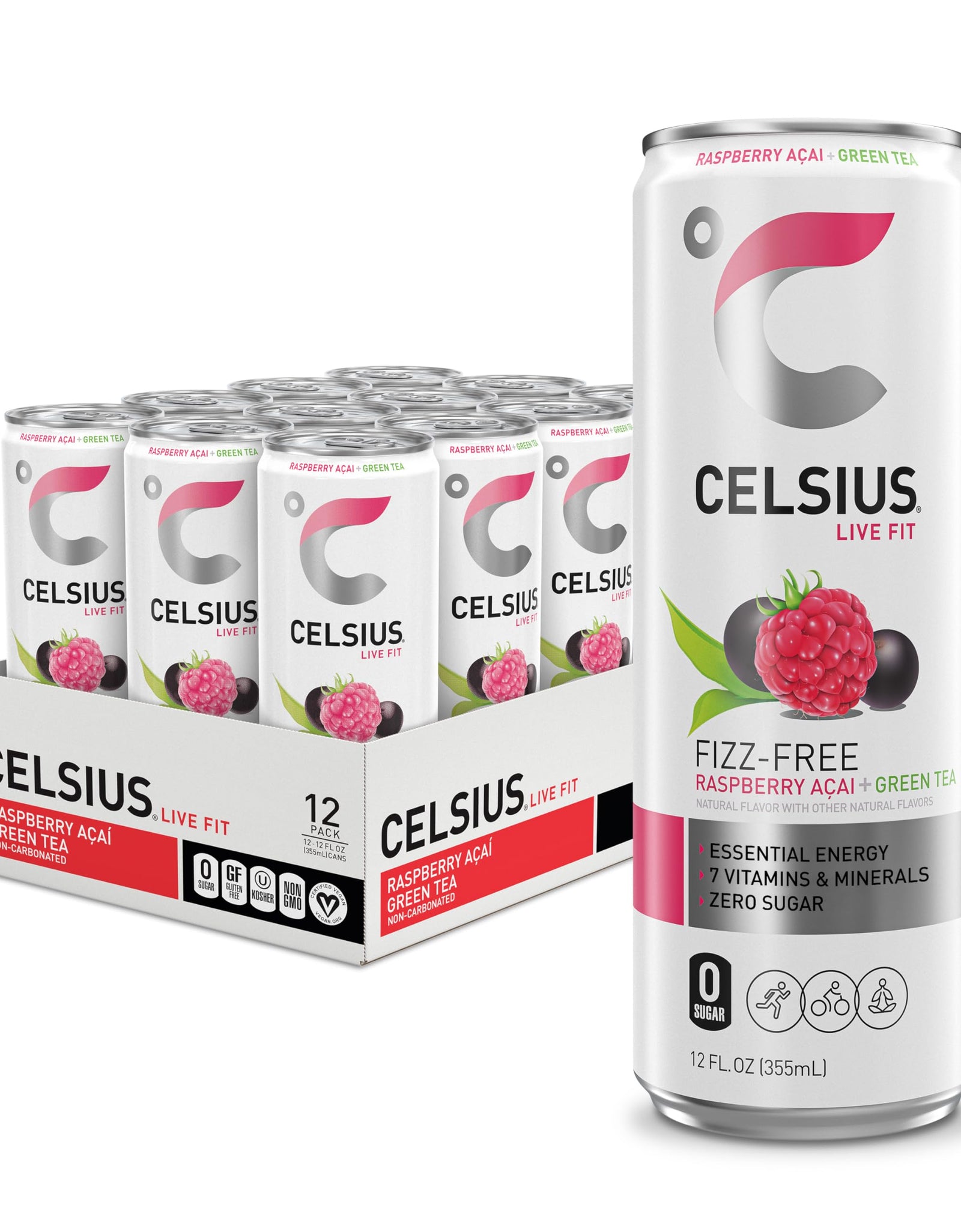 CELSIUS Assorted Flavors Official Variety Pack, Functional Essential Energy Drinks, 12 Fl Oz (Pack of 12)