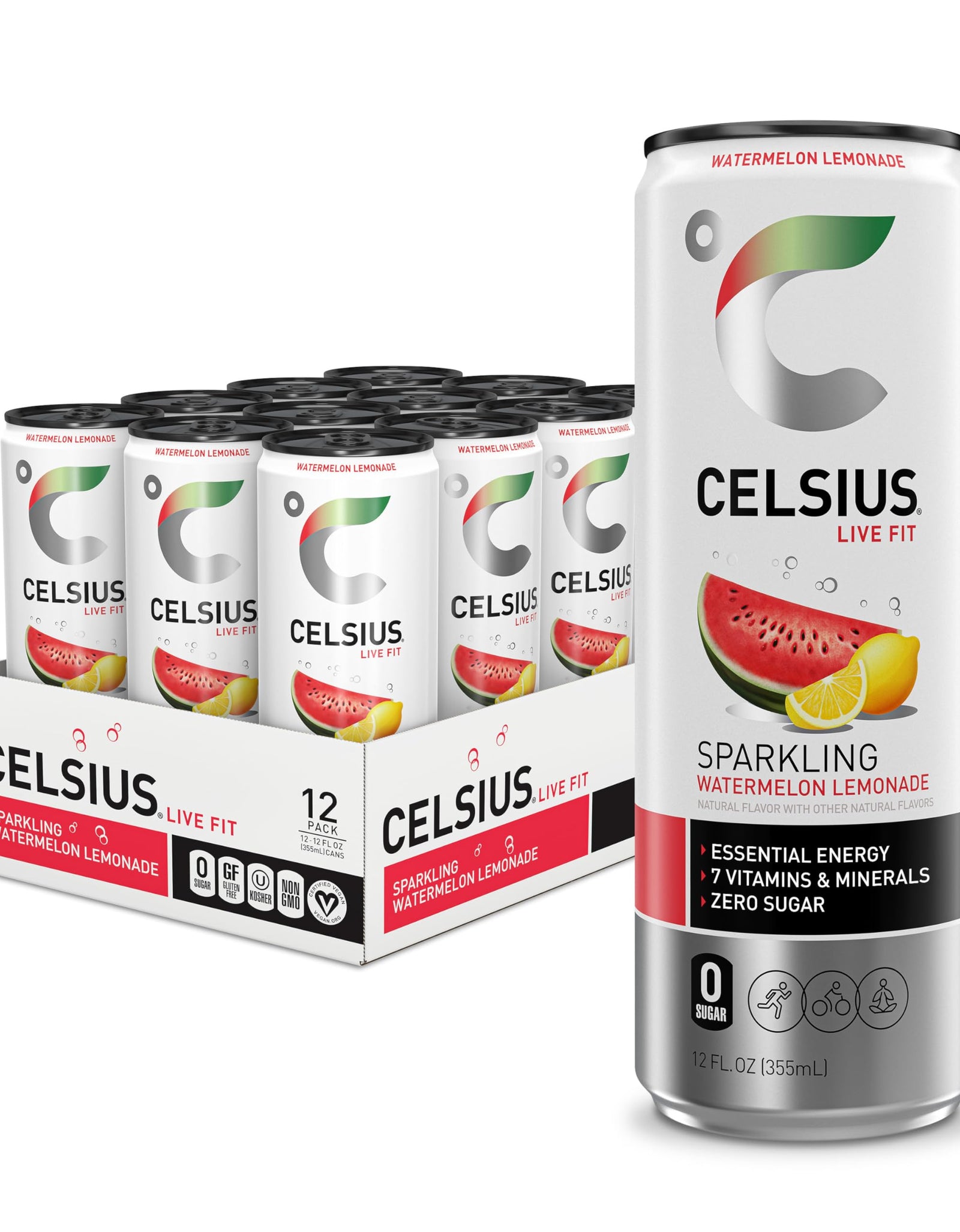 CELSIUS Assorted Flavors Official Variety Pack, Functional Essential Energy Drinks, 12 Fl Oz (Pack of 12)