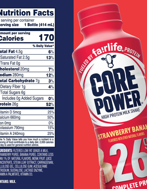 Load image into Gallery viewer, Core Power Protein Shake, Chocolate, 26g Bottle, 14oz, 12 Pack
