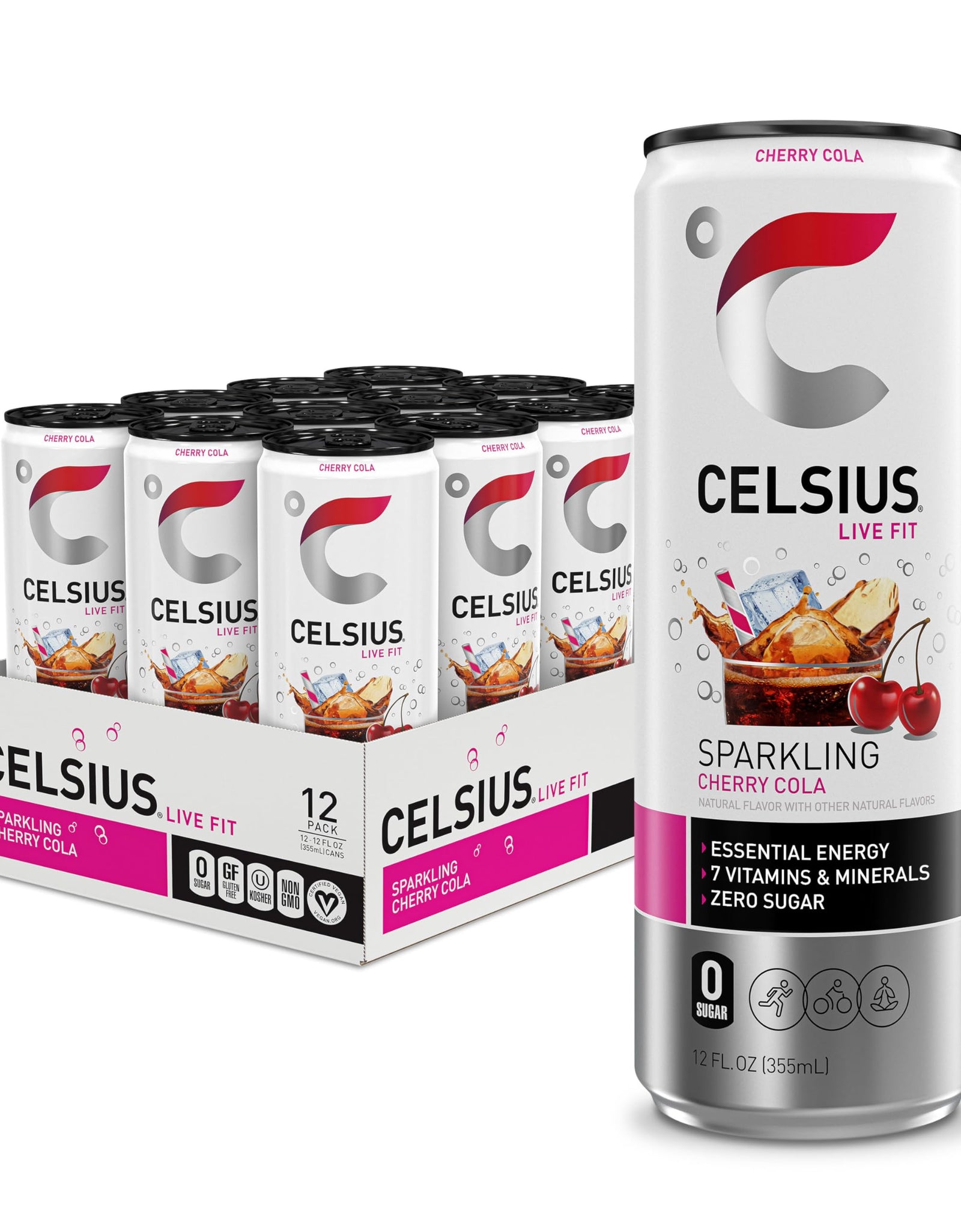 CELSIUS Assorted Flavors Official Variety Pack, Functional Essential Energy Drinks, 12 Fl Oz (Pack of 12)