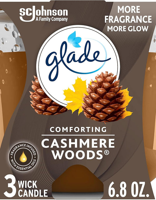 Load image into Gallery viewer, Glade Scented 3-Wick Candle Jar, Coastal Sunshine Citrus, Fragrance Infused with Essential Oils, 6.8 oz
