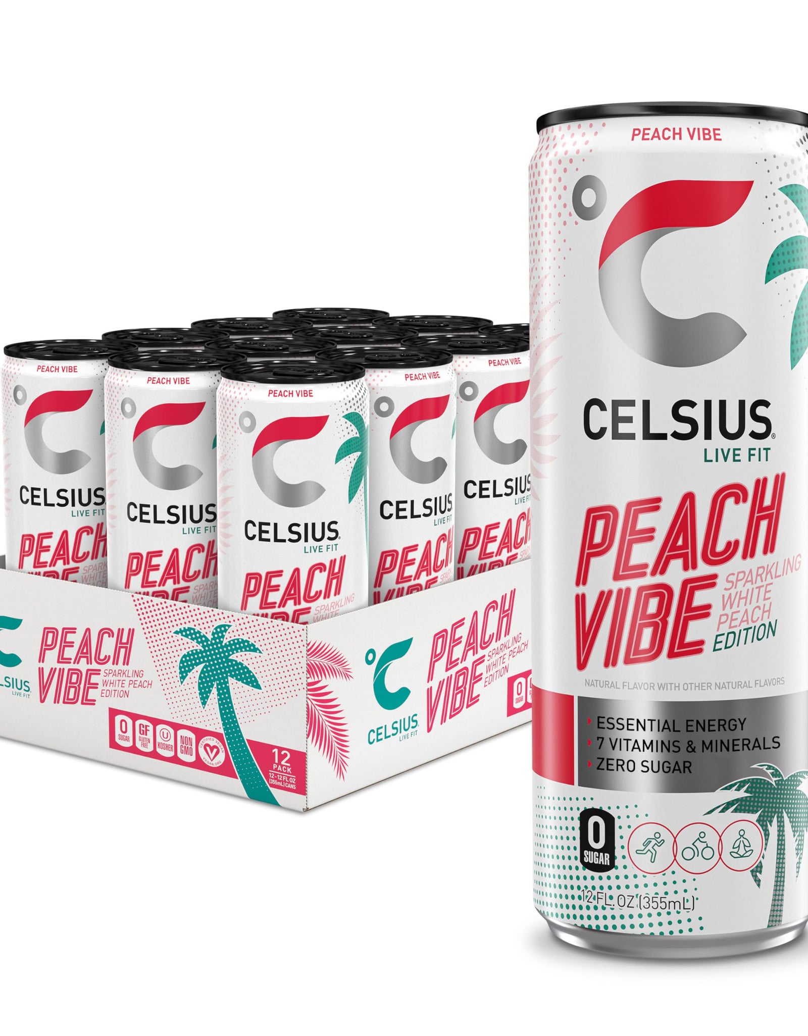 CELSIUS Assorted Flavors Official Variety Pack, Functional Essential Energy Drinks, 12 Fl Oz (Pack of 12)