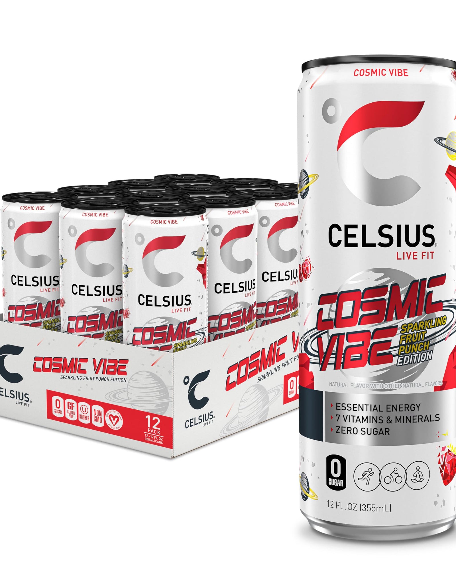 CELSIUS Assorted Flavors Official Variety Pack, Functional Essential Energy Drinks, 12 Fl Oz (Pack of 12)