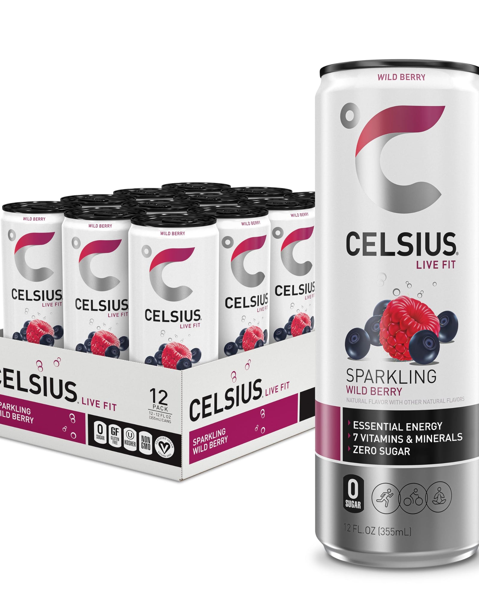 CELSIUS Assorted Flavors Official Variety Pack, Functional Essential Energy Drinks, 12 Fl Oz (Pack of 12)