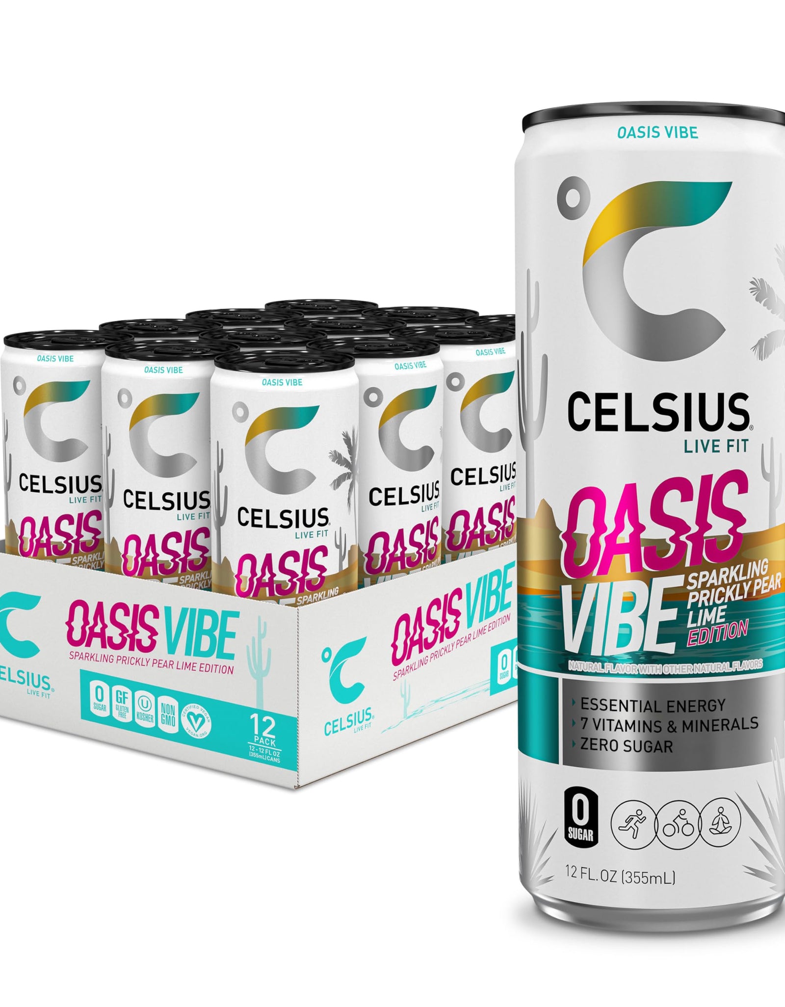 CELSIUS Assorted Flavors Official Variety Pack, Functional Essential Energy Drinks, 12 Fl Oz (Pack of 12)