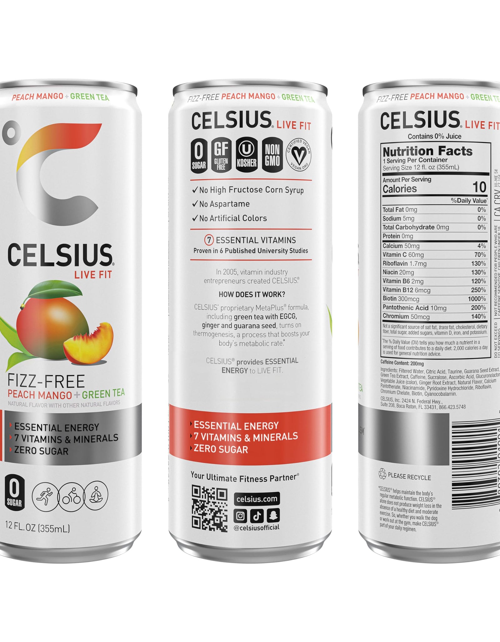 CELSIUS Assorted Flavors Official Variety Pack, Functional Essential Energy Drinks, 12 Fl Oz (Pack of 12)