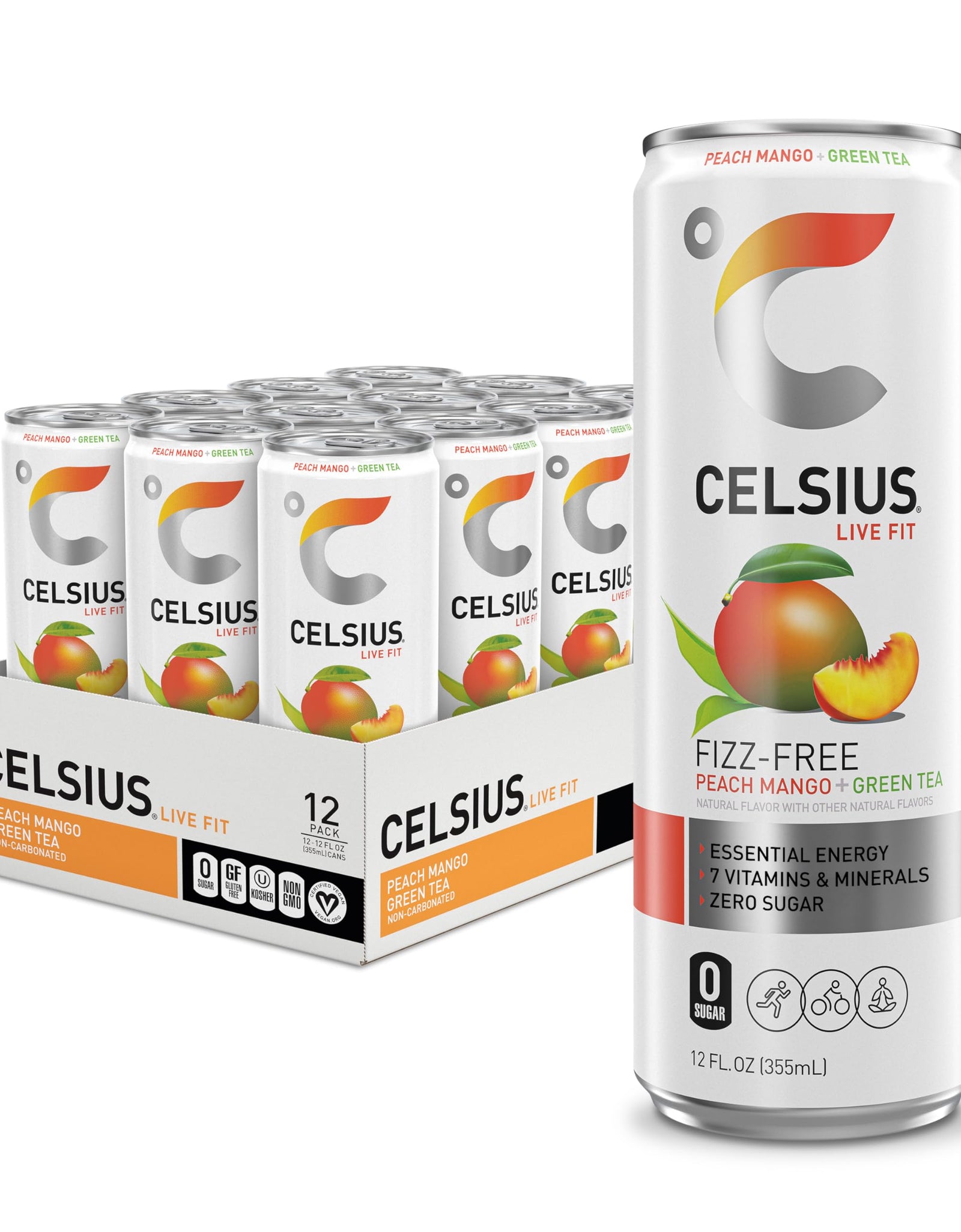CELSIUS Assorted Flavors Official Variety Pack, Functional Essential Energy Drinks, 12 Fl Oz (Pack of 12)