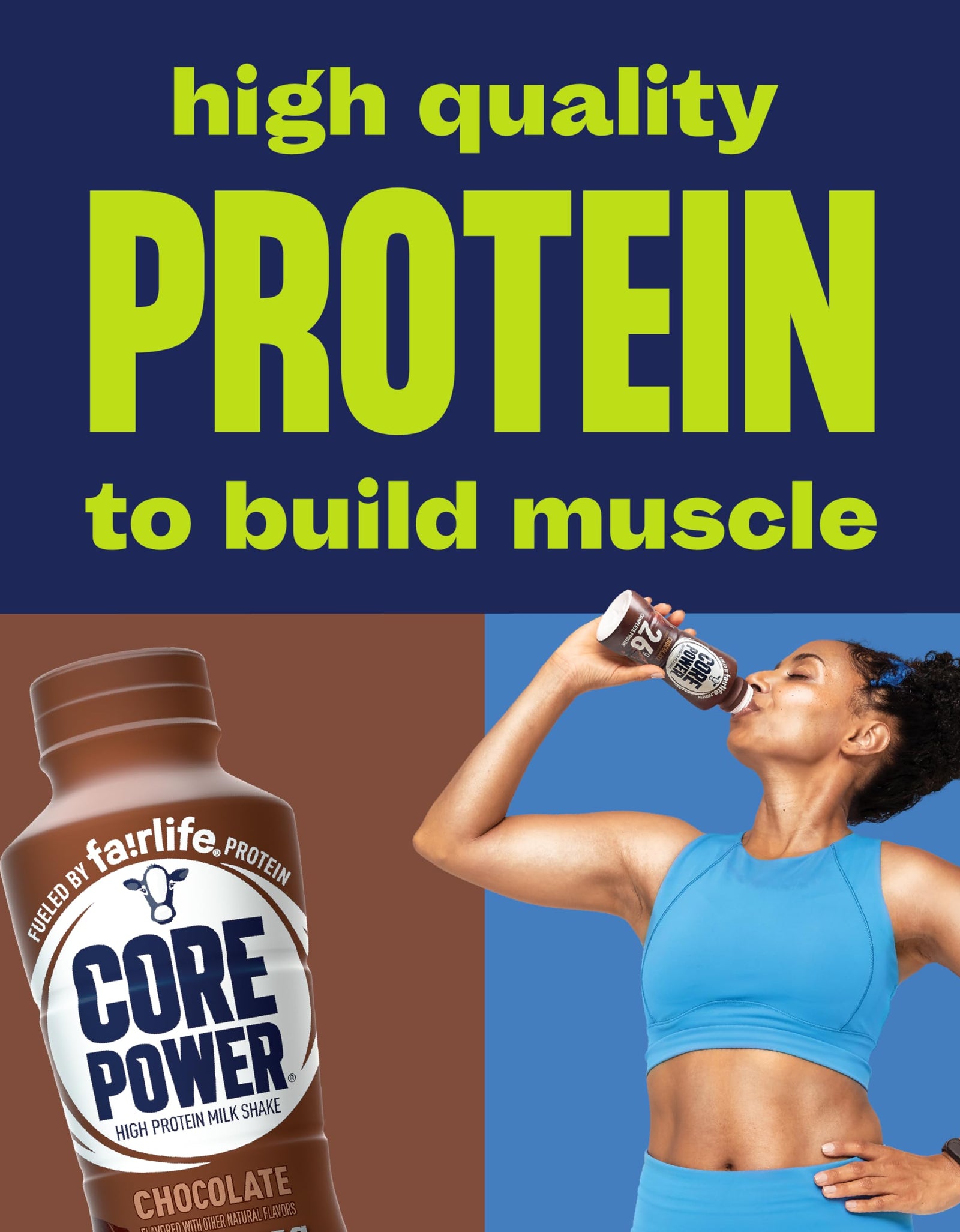 Core Power Protein Shake, Chocolate, 26g Bottle, 14oz, 12 Pack