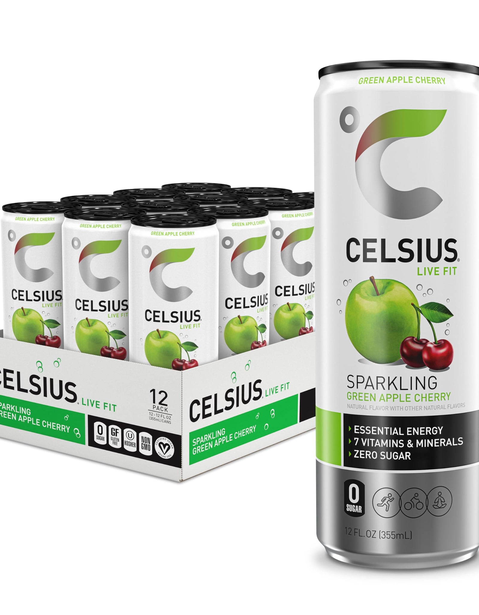 CELSIUS Assorted Flavors Official Variety Pack, Functional Essential Energy Drinks, 12 Fl Oz (Pack of 12)