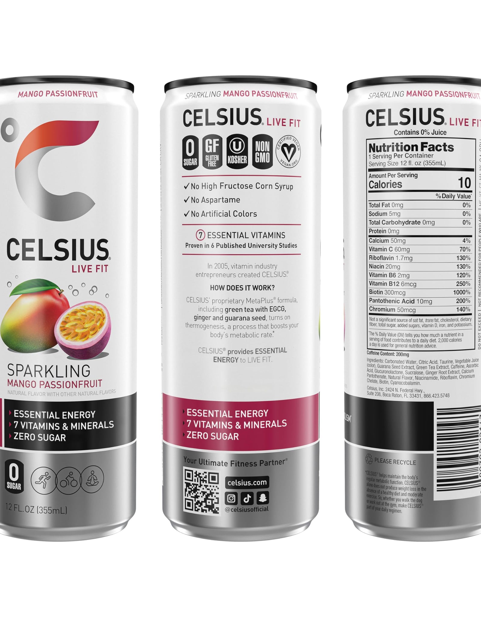 CELSIUS Assorted Flavors Official Variety Pack, Functional Essential Energy Drinks, 12 Fl Oz (Pack of 12)