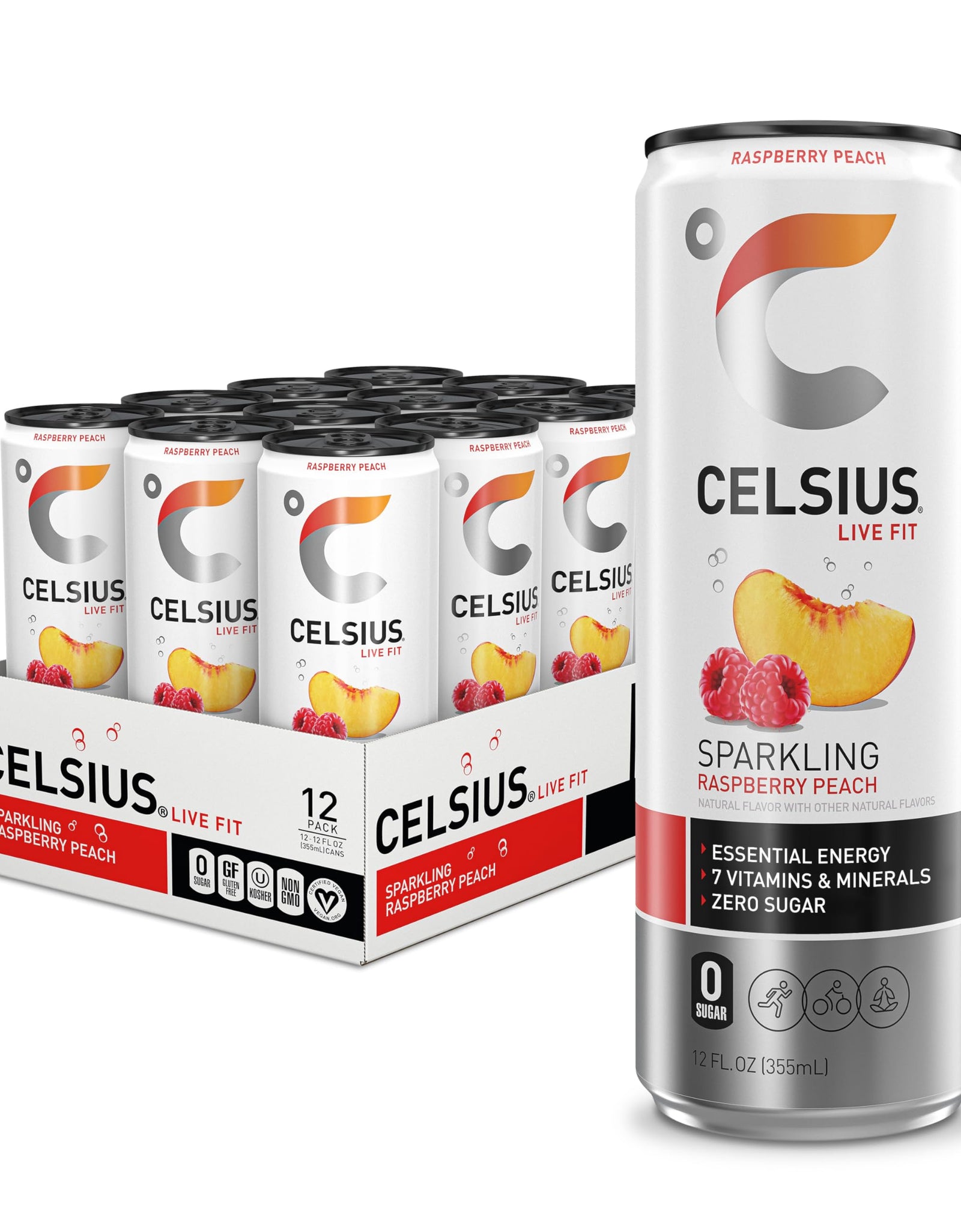 CELSIUS Assorted Flavors Official Variety Pack, Functional Essential Energy Drinks, 12 Fl Oz (Pack of 12)